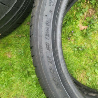 Set of (2) Used 285/35ZR20 Michelin Pilot Sport 3 MO 104Y - 7/32