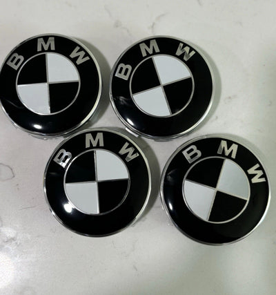 56mm Bmw style center caps 5x112 black Kith Anniversary M performance