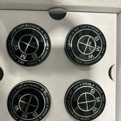 KITH Edition Floating Center Caps Wheel Hub 56MM 68MM 5x112 5x120 Upgrade Accessories for BMW Vehicles Full Black Polished Look