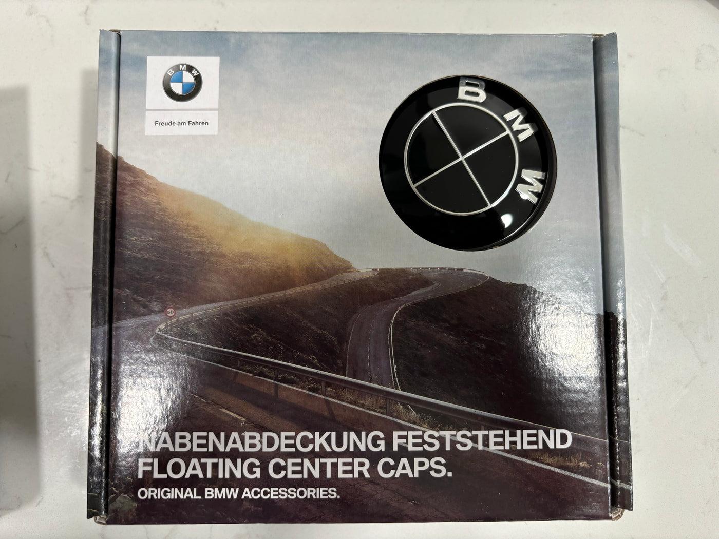 56MM BMW Black Floating Center Caps Wheel Hub Emblem 5x112