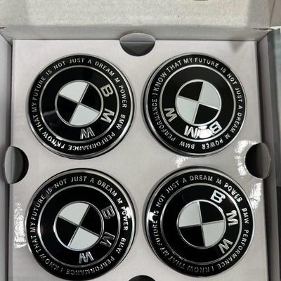 KITH Edition Floating Center Caps Wheel Hub 56MM 68MM 5x112 5x120 Upgrade Accessories for BMW Vehicles Full Black Polished Look