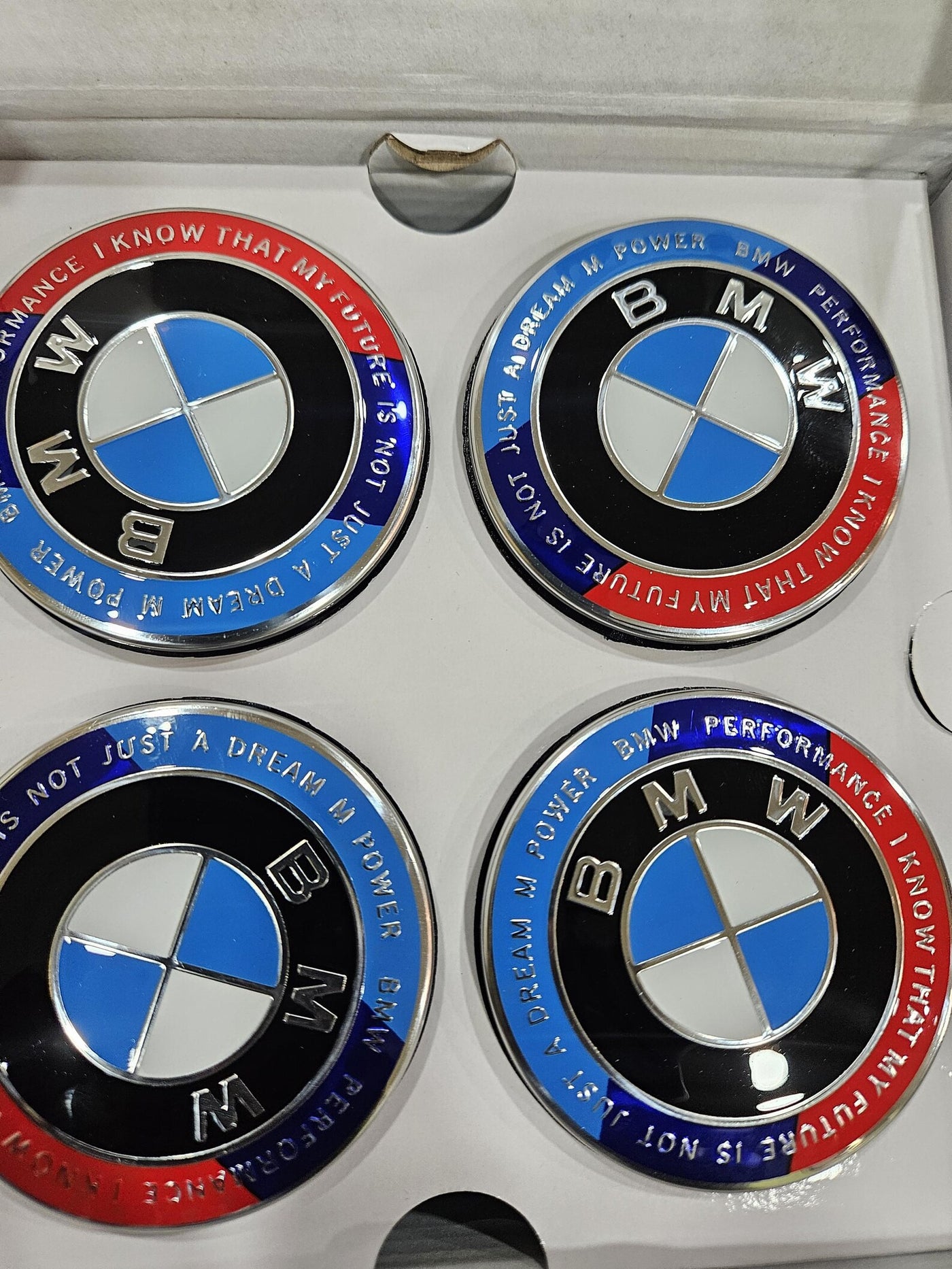 KITH Edition Floating Center Caps Wheel Hub 56MM 68MM 5x112 5x120 Upgrade Accessories for BMW Vehicles Full Black Polished Look