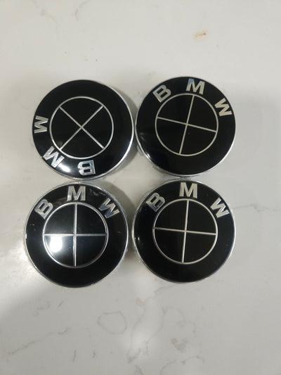 56mm Bmw style center caps 5x112 black Kith Anniversary M performance