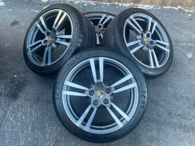 Black 20" OEM Factory Porsche Panamera 20 Forged Turbo II 2 WHEELS RIMS Tires